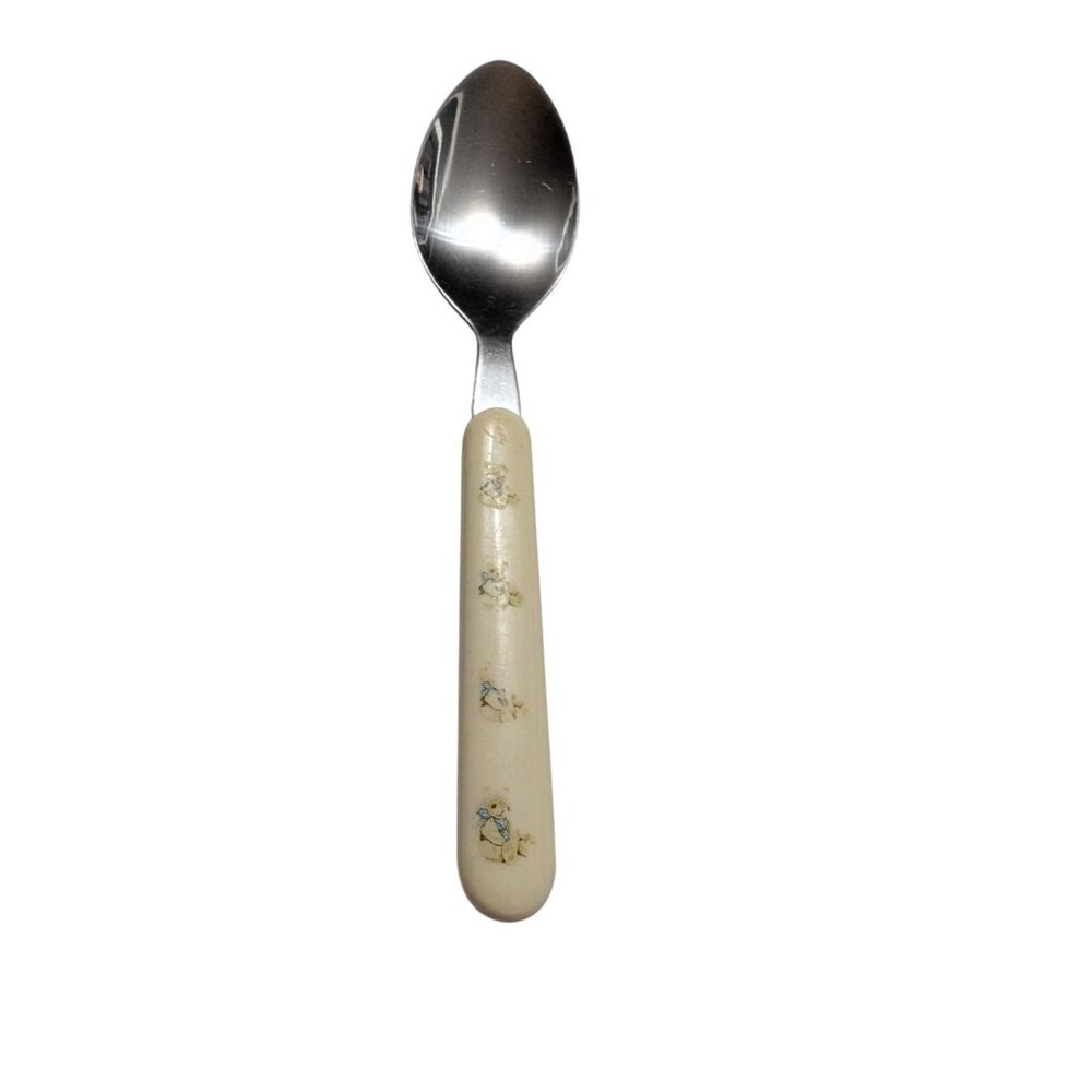 Tienshan Theodore COUNTRY BEAR stainless child's spoon plastic handle faded *